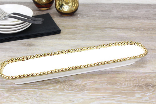 Pampa Bay Golden Solerno Cracker Tray (CER-1721-WG)