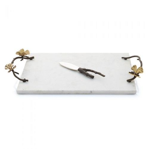 Butterfly Ginkgo Challah Board - White