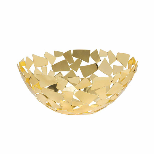 Golden Facets Round Basket 11"