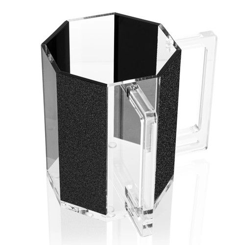 Lucite Washing Cup Black Glitter