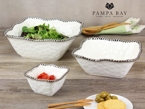 Salerno Large Square Salad Bowl