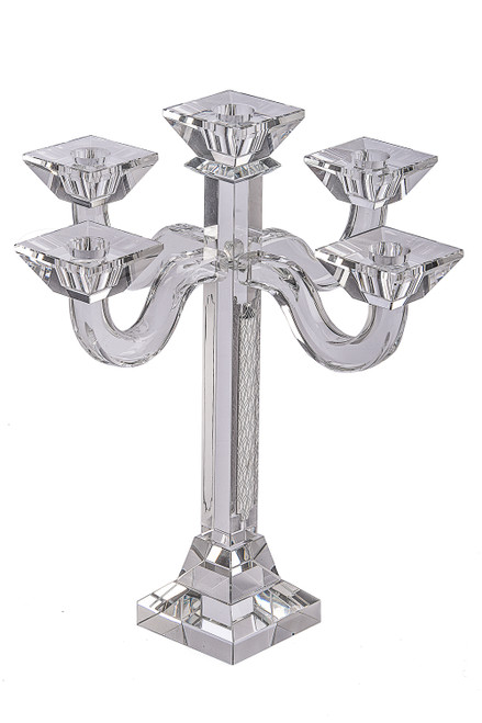 Crystal Candelabra with Sterling Silver Branches