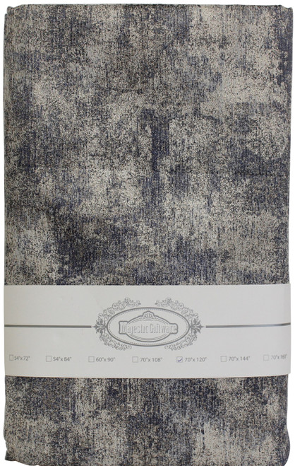 Jacquard Tablecloth Ivory/Blue/Gold