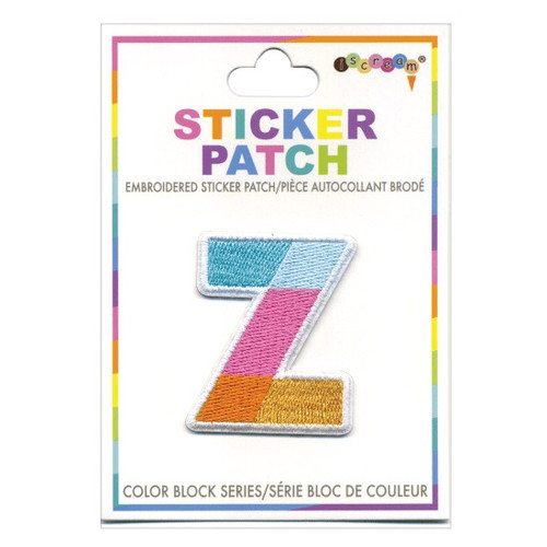 Z Initial Color Block Sticker Patch