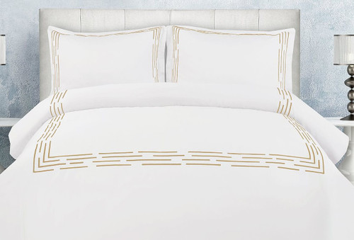 Cannes White & Beige Linen Set