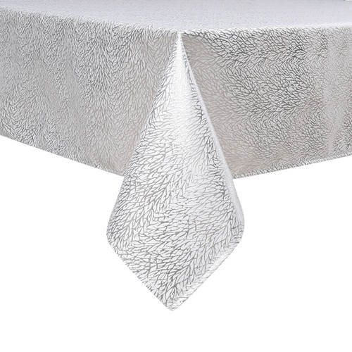 Jacquard Tablecloth Silver Frost
