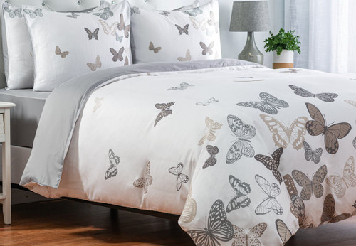Classic Butterfly Grey Linen Set