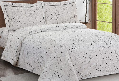 French Black & White Linen Set