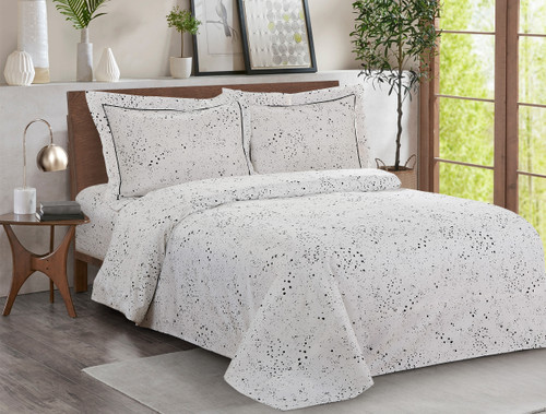 French Black & White Linen Set