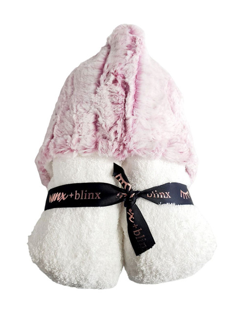 Wave Boa Raspberry Hooded Towel