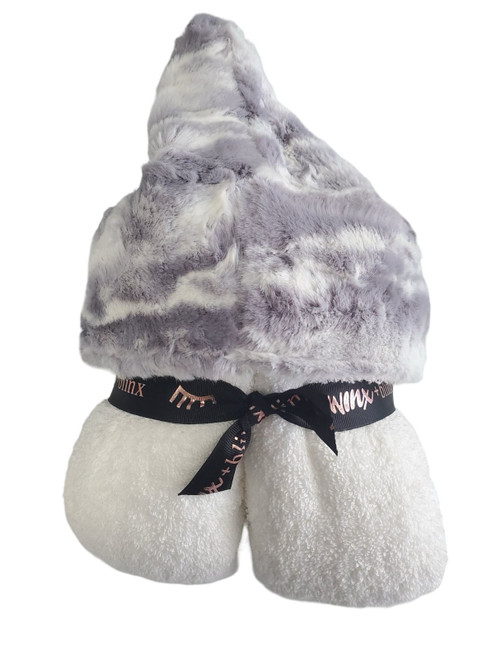 Marble Grey Hooded Towel