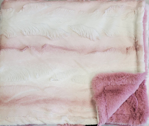 Ombre Mauve Minky Baby Blanket