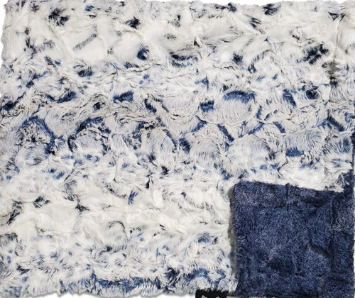 Owl Navy Minky Baby Blanket