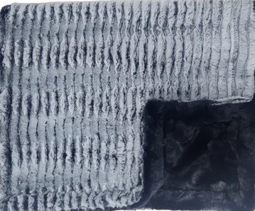 Ziggy Navy Heather Minky Baby Blanket