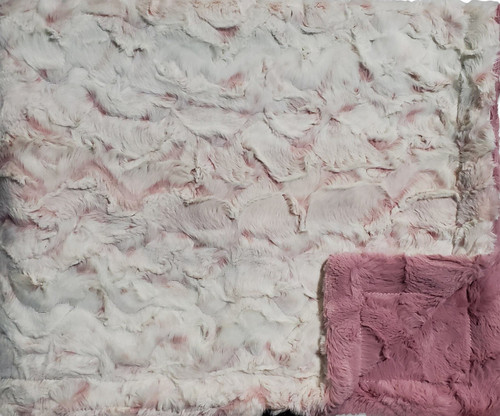 Owl Rosewood Minky Baby Blanket