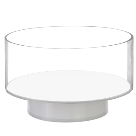 Lucite Salad Bowl with White Base BY CAESAREA