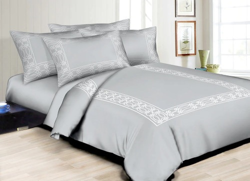 French Ironwork Grey Linen Set