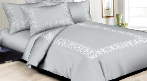 French Ironwork Grey Linen Set