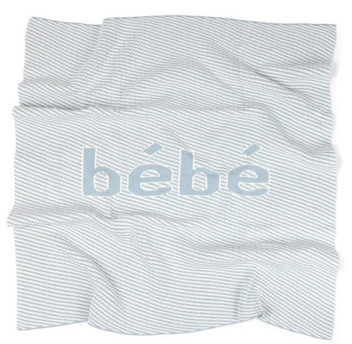 Bebe Light Blue Knit Baby Blanket