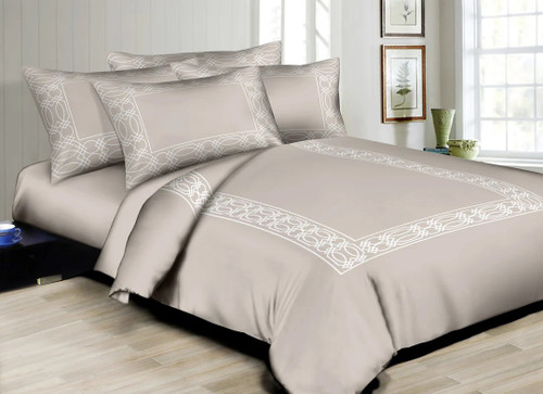 French Ironwork Taupe Linen Set