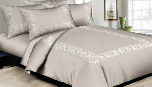 French Ironwork Taupe Linen Set