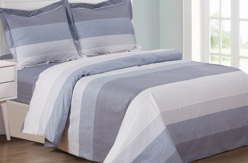 French Sea Stripe Linen Set