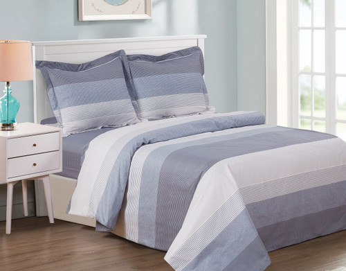 French Sea Stripe Linen Set