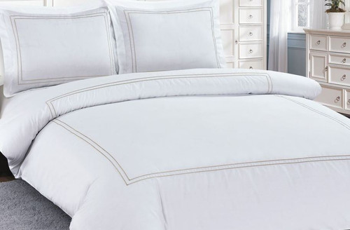 French Hotel Tan Linen Set