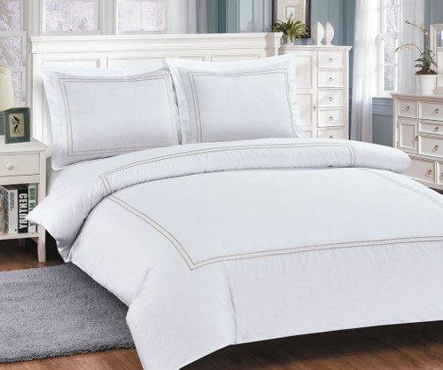 French Hotel Tan Linen Set