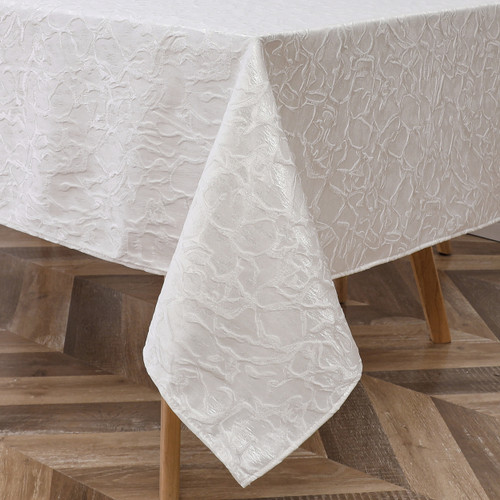Jacquard Tablecloth White Beauty