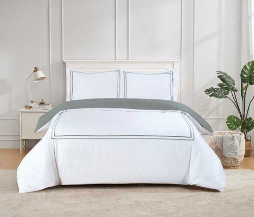 Flora Hotel Gray Linen Set