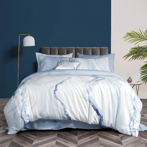 Verona Blue Linen Set