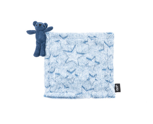 Frosted Navy Stars Bear Minky Lovey