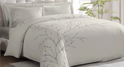 Willow Branches Taupe Linen Set
