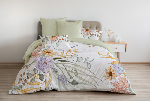 Bold Blooms Evergreen Linen Set