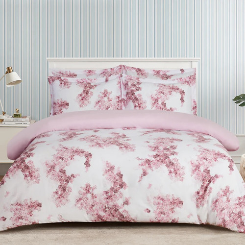 Lilac Cascade Antique Rose Linen Set