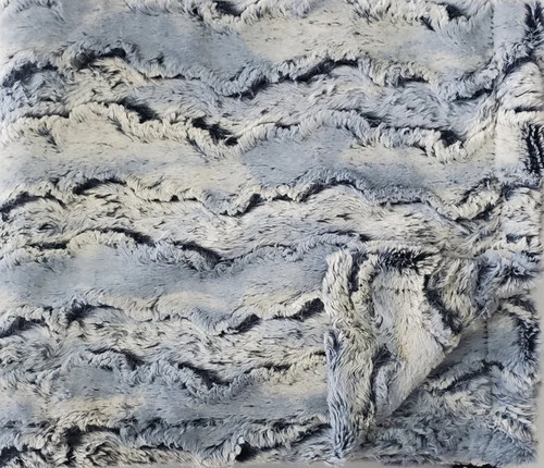 Wild Rabbit Ice Blue Minky Baby Blanket