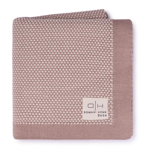 Stipple Pink Knit Baby Blanket