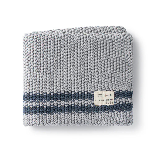 Marici Blue Knit Baby Blanket