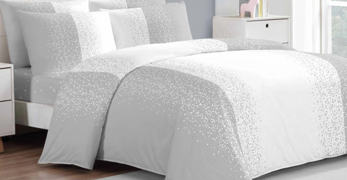 Dotted Hotel Style Grey Linen Set