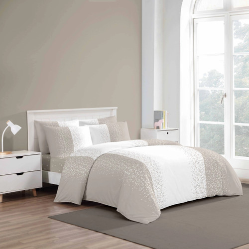 Dotted Hotel Style TaupeLinen Set