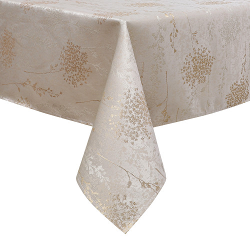 Fern Cluster Gold Jaquard Tablecloth