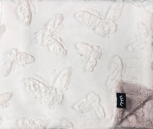 Butterfly Mauve Minky Baby Blanket