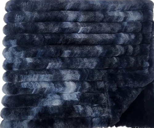 Lux Navy Minky Baby Blanket
