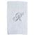 White Initial Fingertip Towel