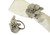 Classic Touch Jeweled Flower Napkin Rings Silver (Set of 4)