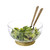 Classic Touch Glass Bowl With Mosaic Base