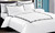 Embroidered Hotel Style White/Black Linen Set