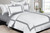 Hotel Style White & Grey Linen Set