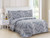 French Blue Waves Linen Set
